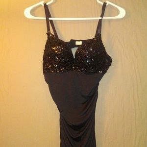 Charlotte Russe Black Beaded Slip